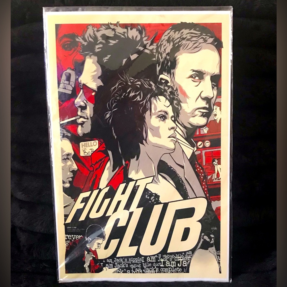🟧Vintage Brand New Fight Club Vinyl Movie Poster